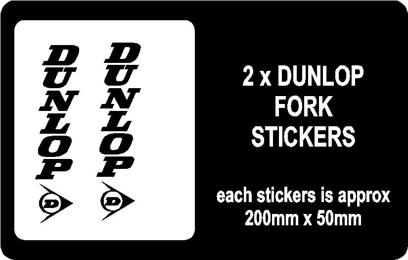 2 x Dunlop Fork stickers